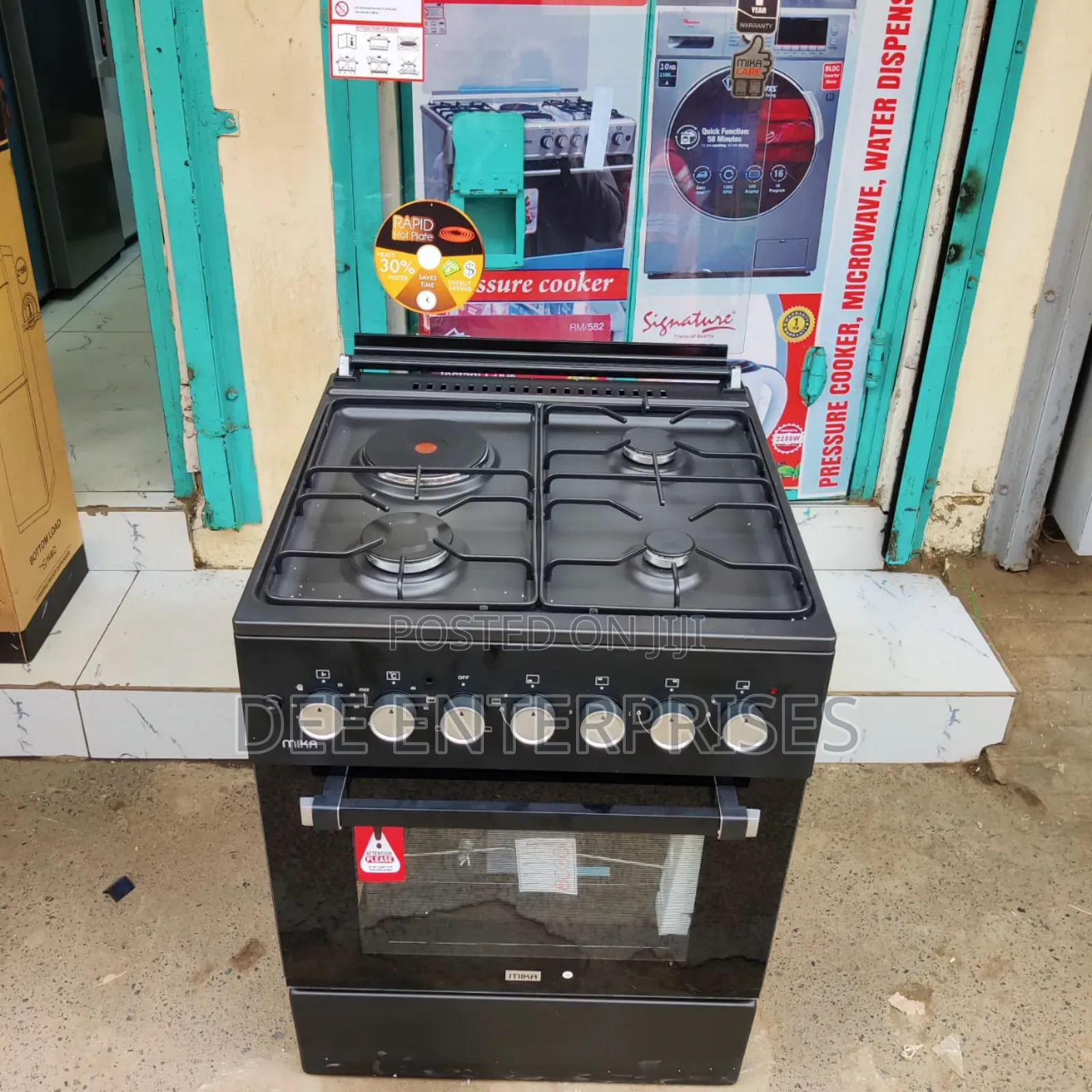 Mika Cooker 60cm X 60cm, 3 Gas Pool Jet Burners + 1 Rapid Hot Plate