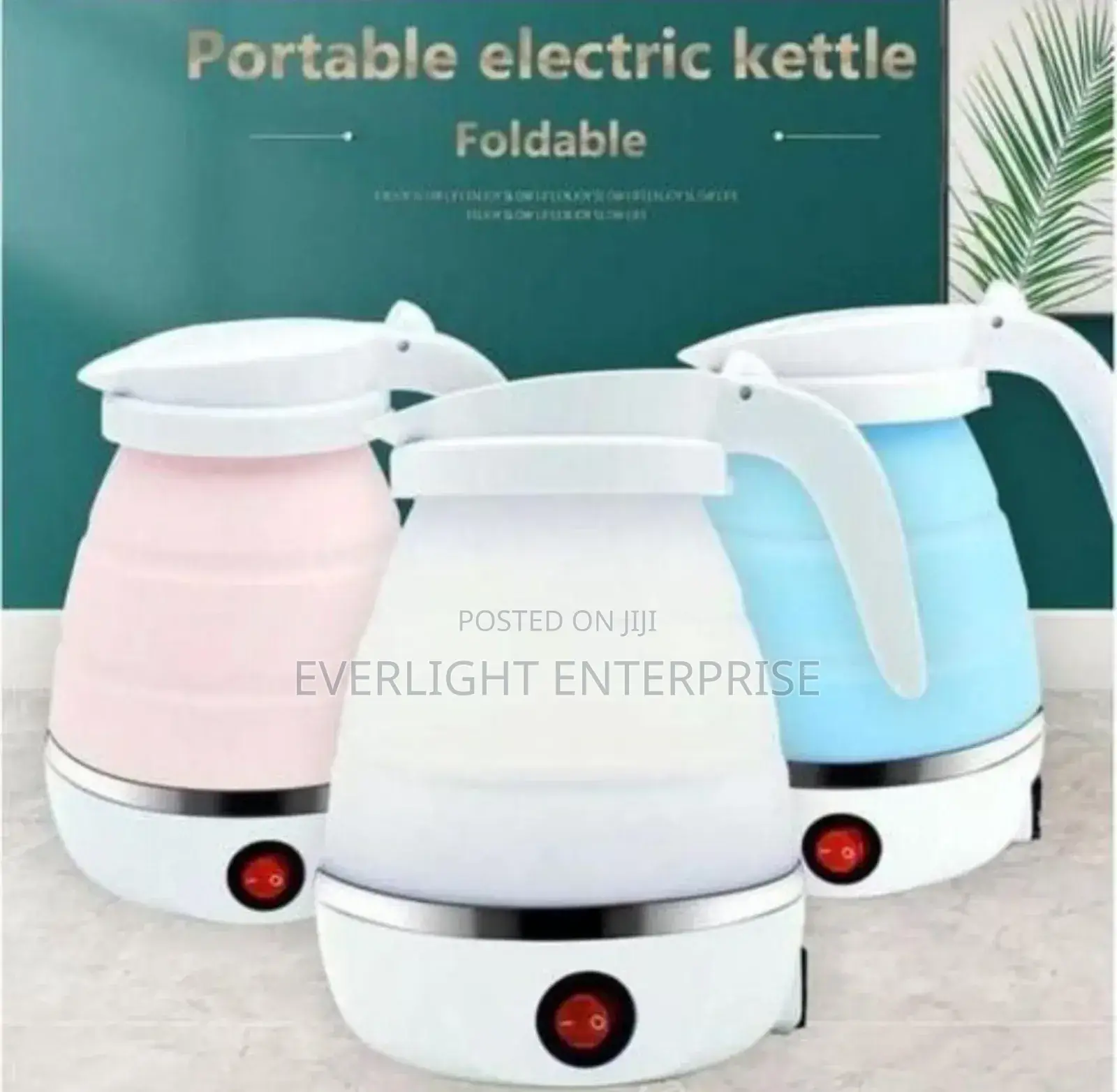 Foldable Portable Electric Kettle With Silicone Body