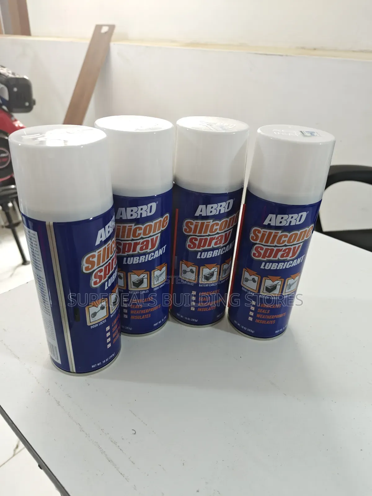 Abro Silicone Spray Lubricant.