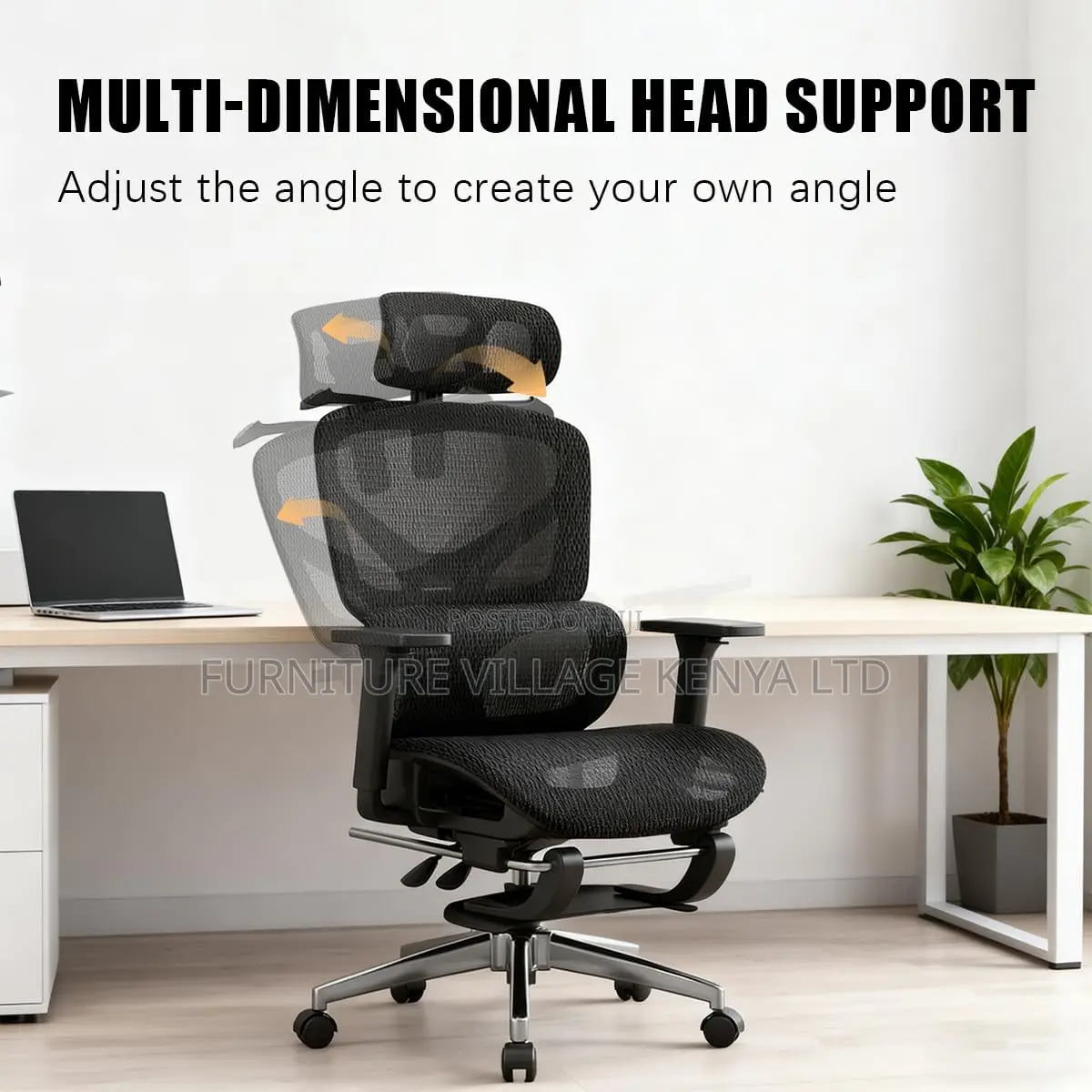 Office Chairs: High-back Executive Orthopedic Office Seat