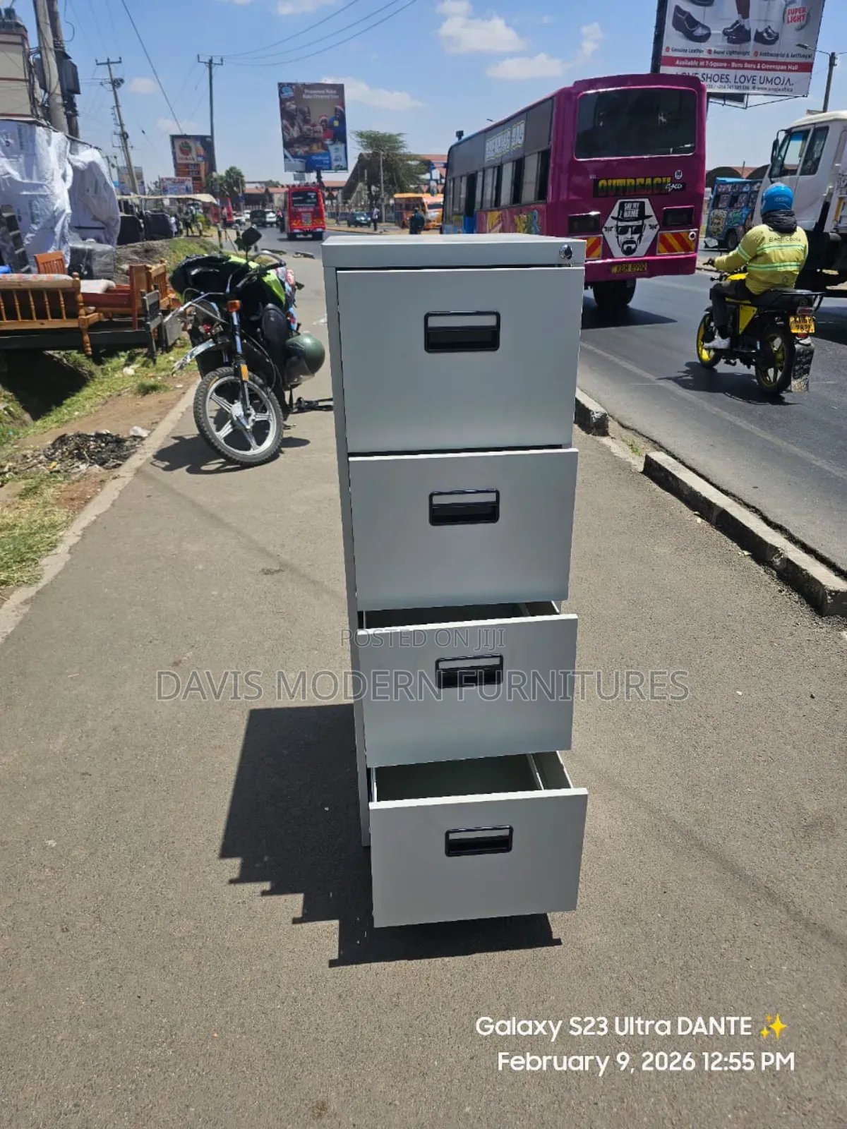 4-Drawer Steel Filing Cabinet (Office Storage Cabinet)