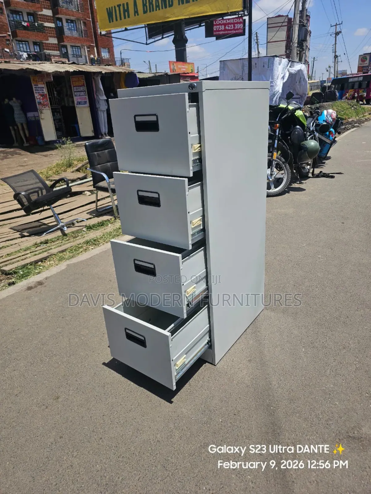 4-Drawer Steel Filing Cabinet (Office Storage Cabinet)