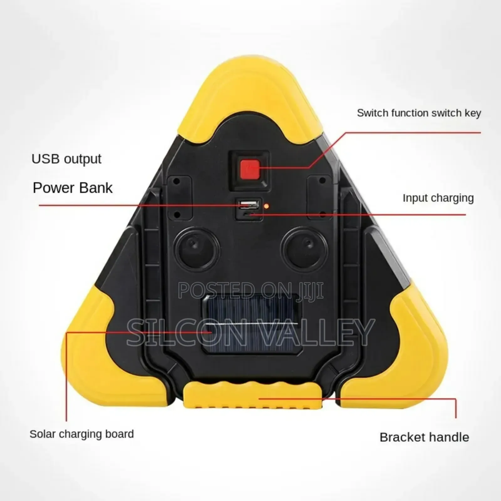 3 in 1 Solar Emergency Triangular Warning Light Safety Emergency