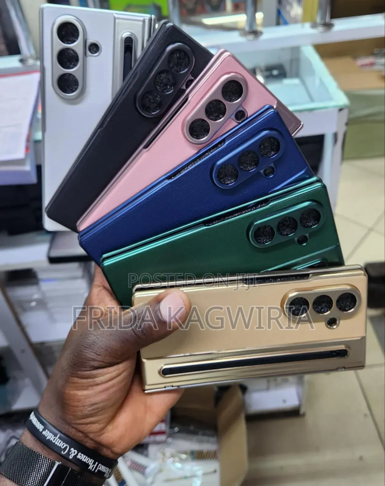 Samsung Galaxy Fold 6 Leather Case With Protector And Pen