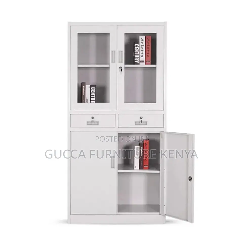 2-door Glass Front Office Filling Cabinet