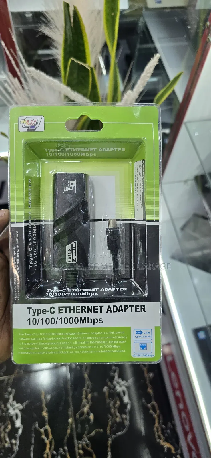 Type-C to Ethernet Adapter Connect Usb-C Devices to a Wired Network.