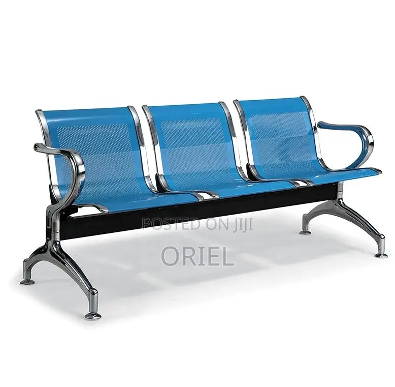 Office Benches; Industrial-Grade 3-Seater Office Metal Bench