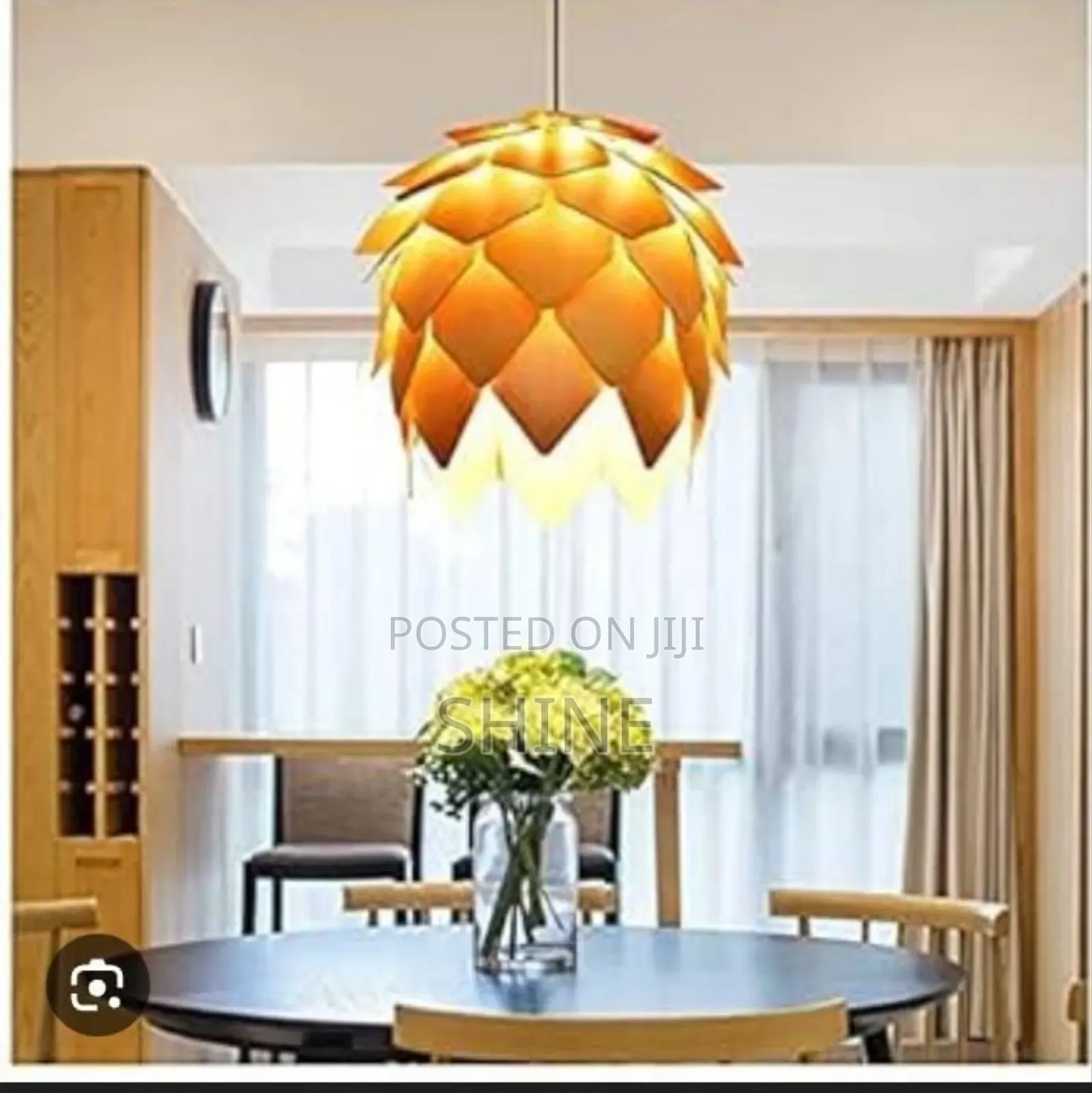 Wooden Pinecone Pendant Light