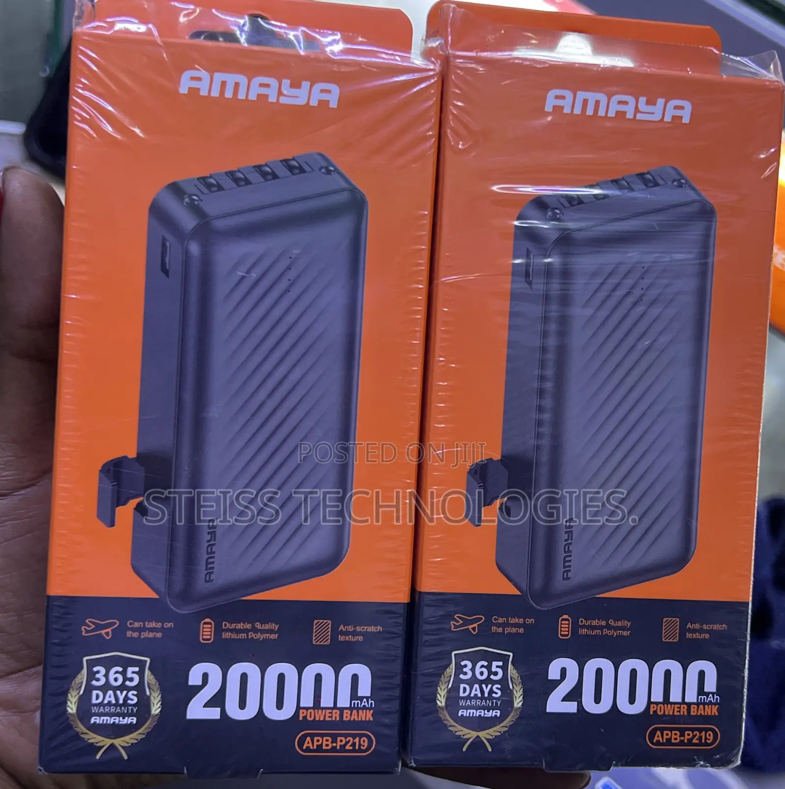 20000mah Cabled Amaya Powerbank.