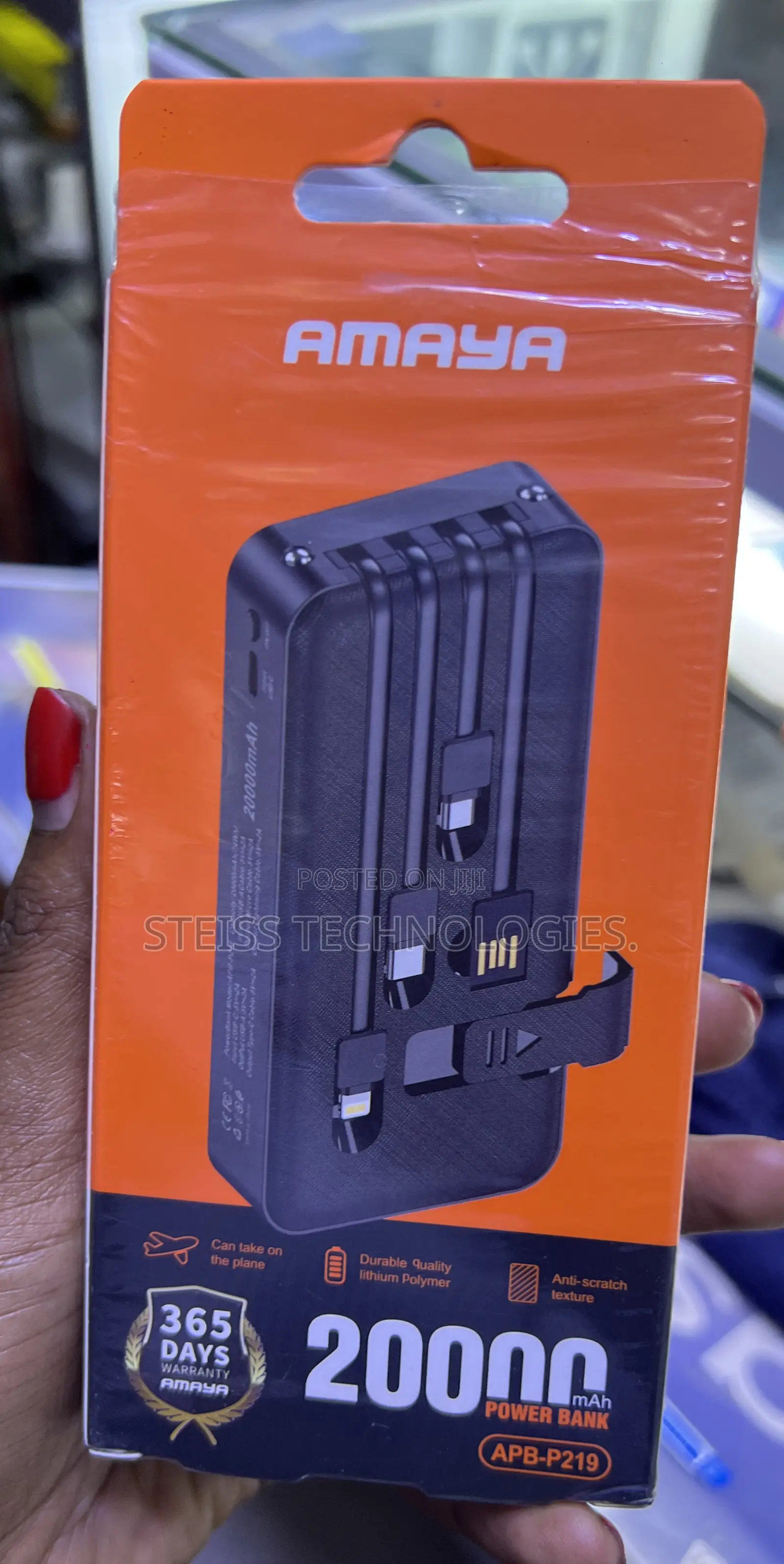 20000mah Cabled Amaya Powerbank.