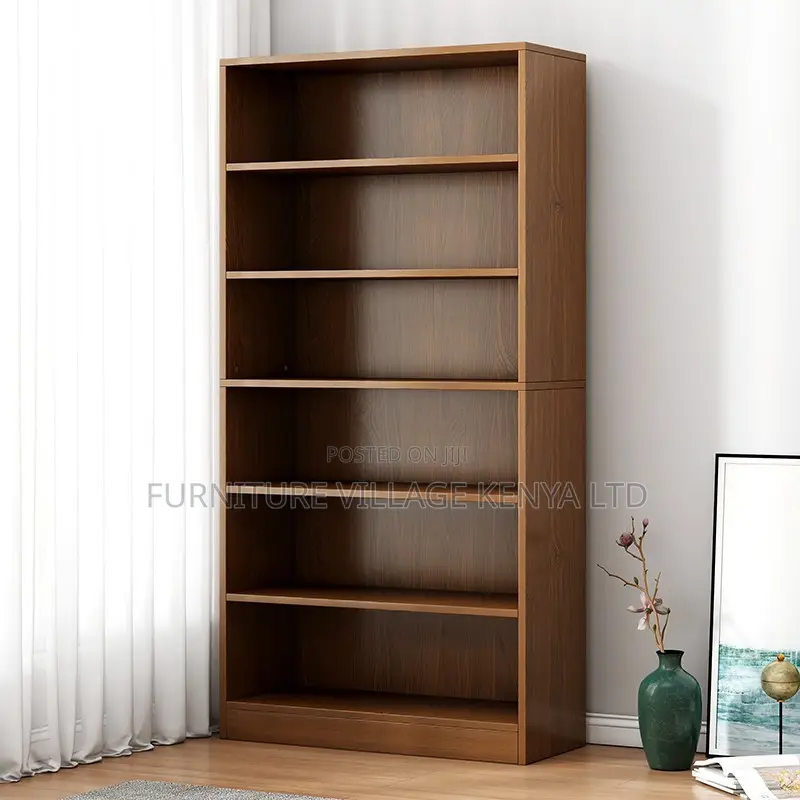 Office Bookshelf; Modern 5-tier Wooden Bookshelf