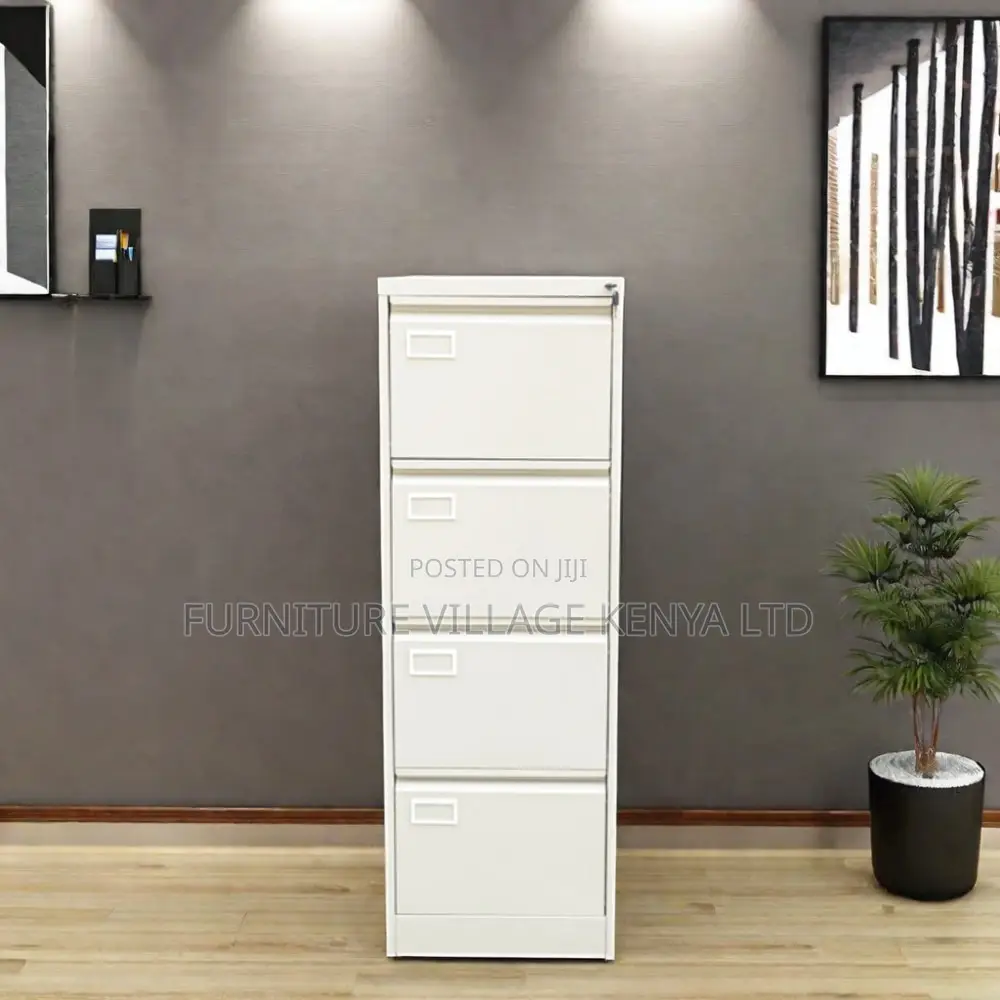 Office Cabinet; 4-drawer Cabinet With Bar Lock