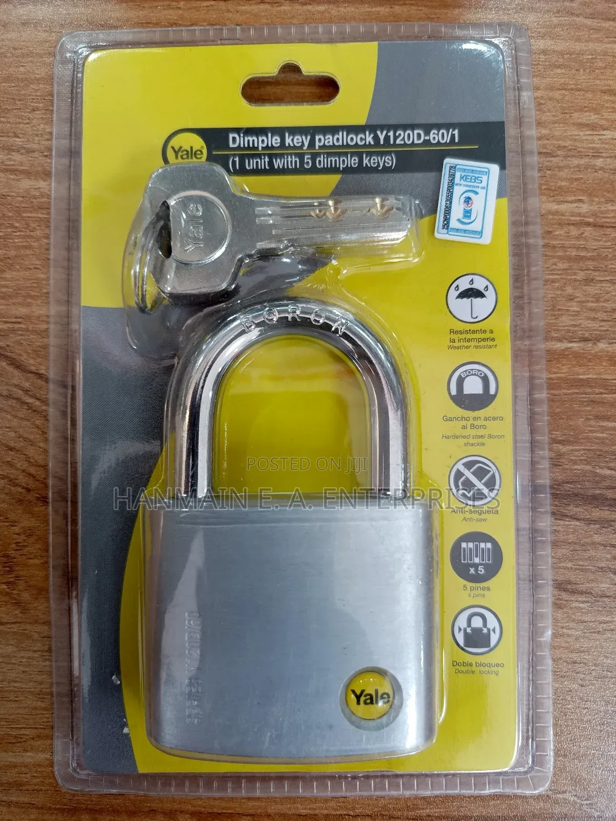Original Double Yale Brass Padlock High Quality Anti Theft Solution