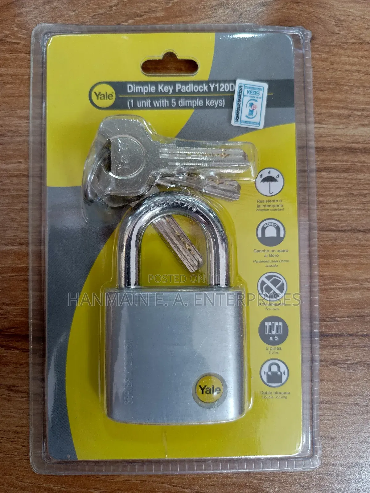 Original Double Yale Brass Padlock High Quality Anti Theft Solution