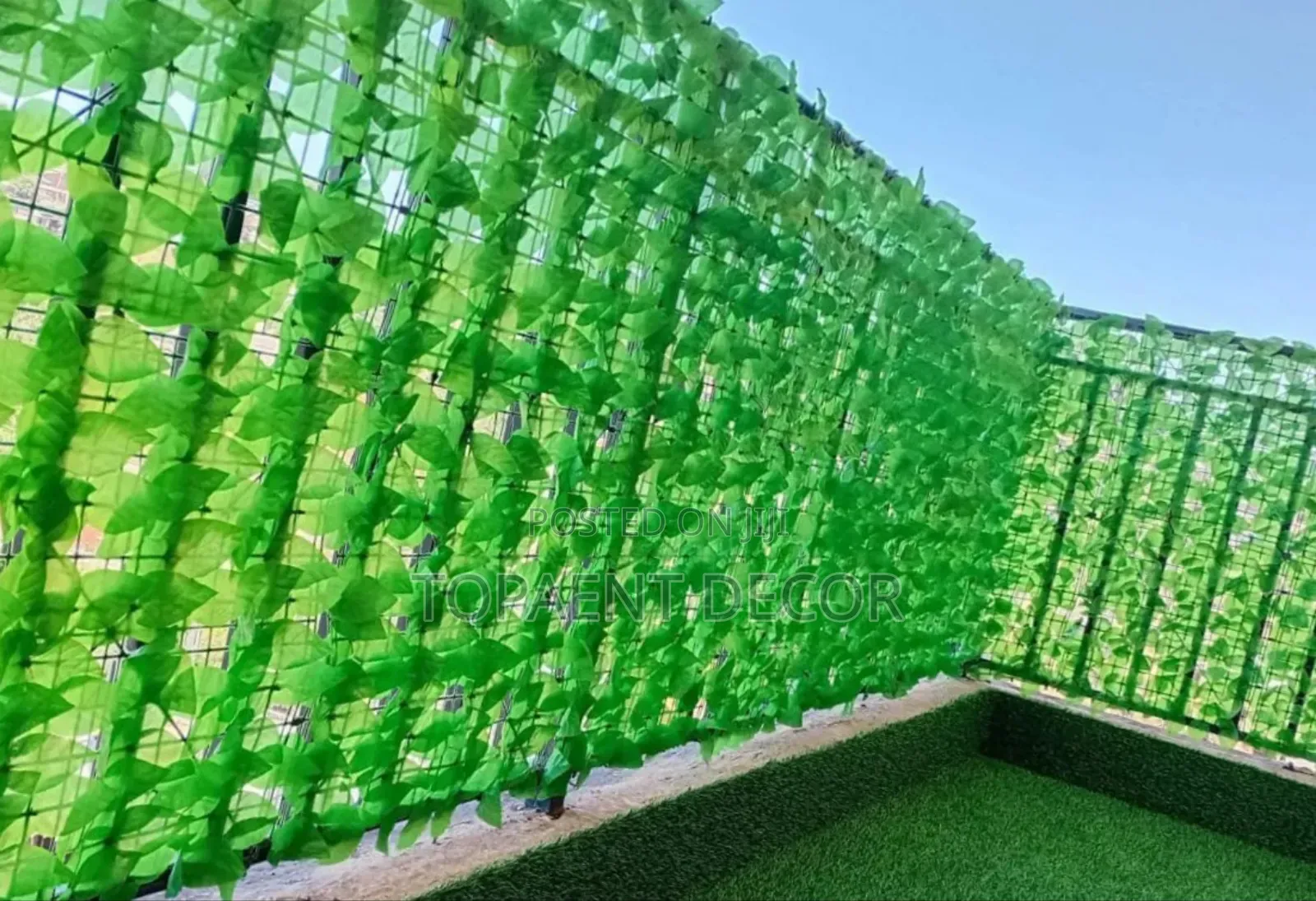 Light Green Balcony Coverage Artificial Privacy Fence