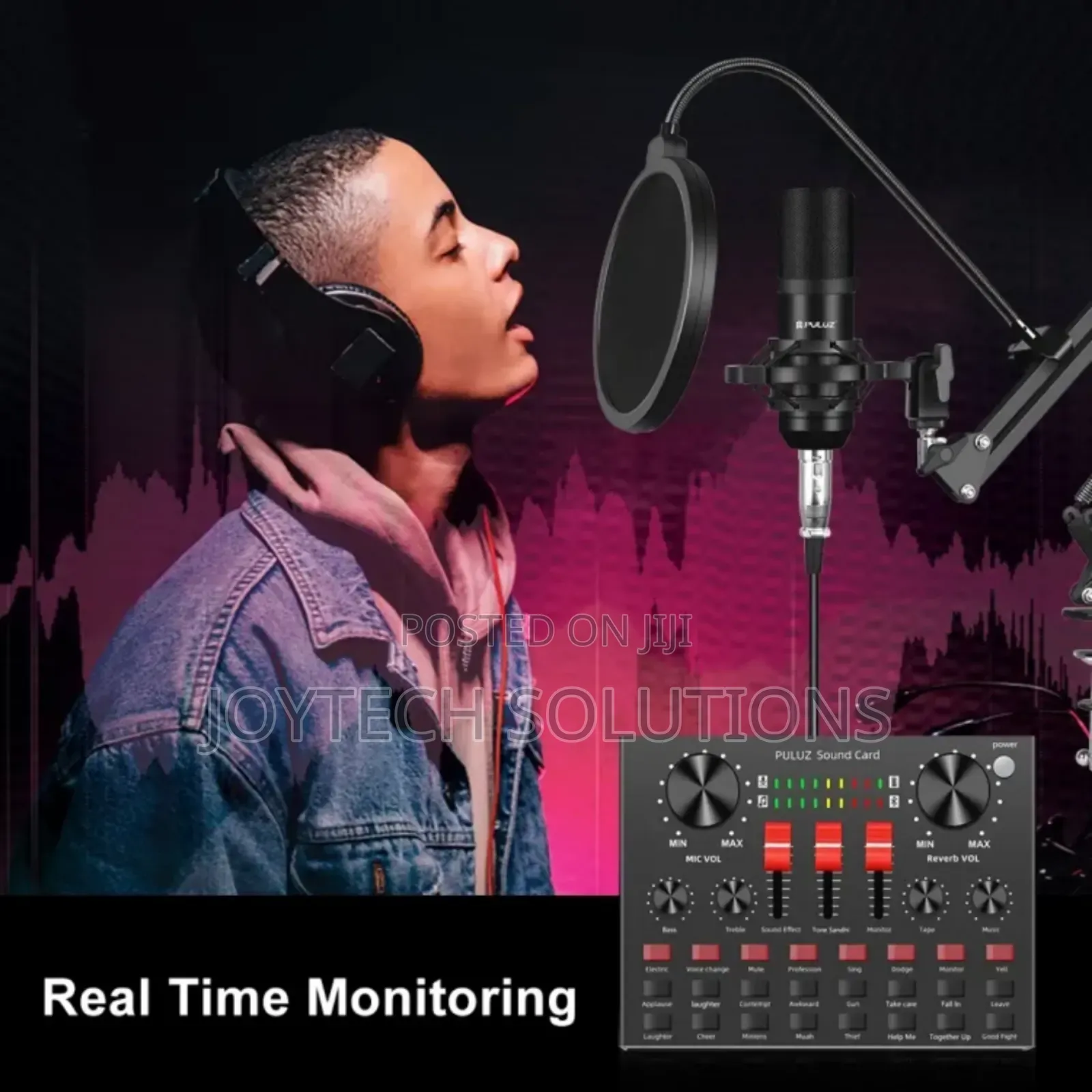 V8s Professional Live Sound Card Mixer – Voice Changer Audio Inter