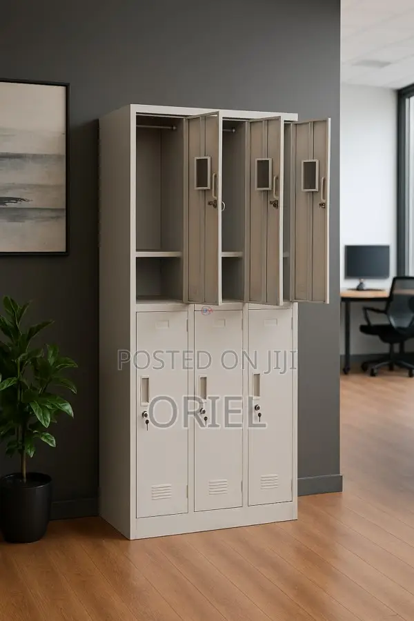 Office Cabinet : Metallic 6 Locker Cabinet
