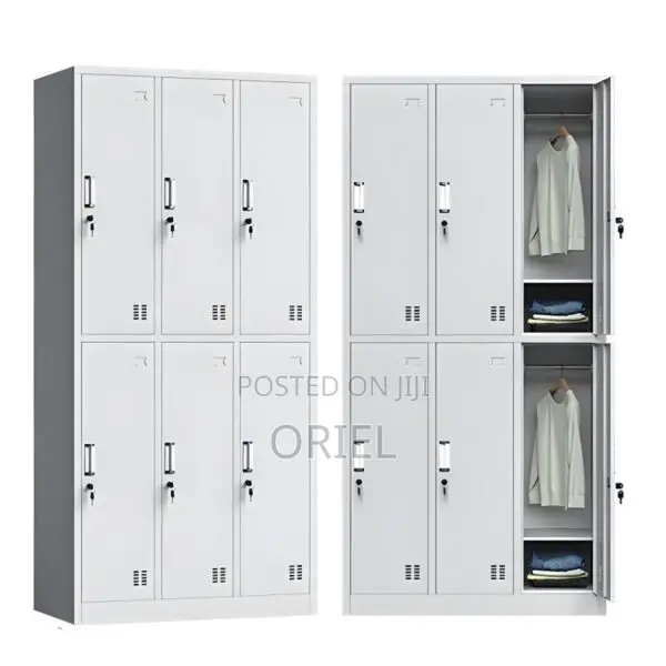 Office Cabinet : Metallic 6 Locker Cabinet