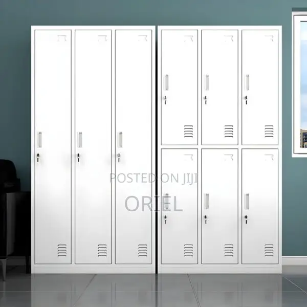 Office Cabinet : Metallic 6 Locker Cabinet
