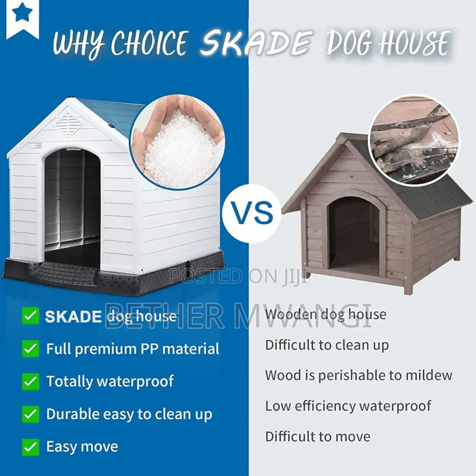 Large Durable Waterproof Plastic Pet House In Kenya