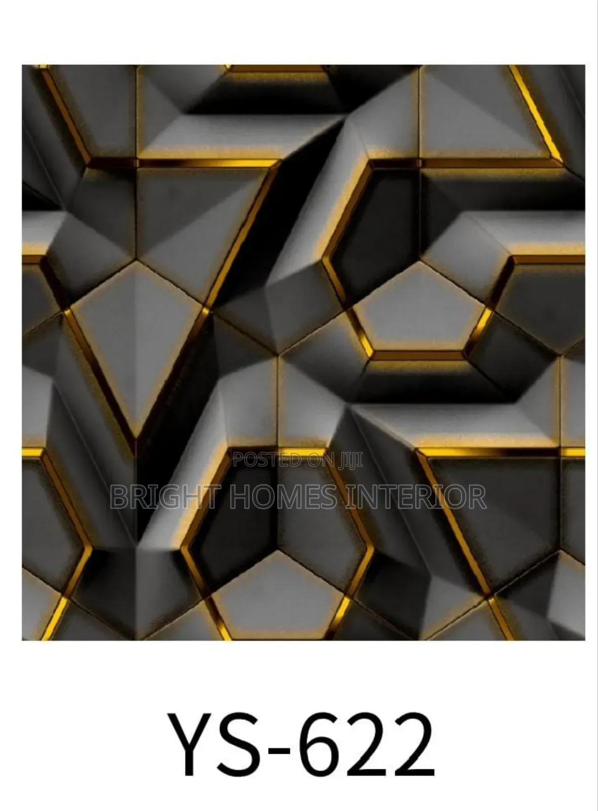 3d Studio Black and Gold Wallpaper