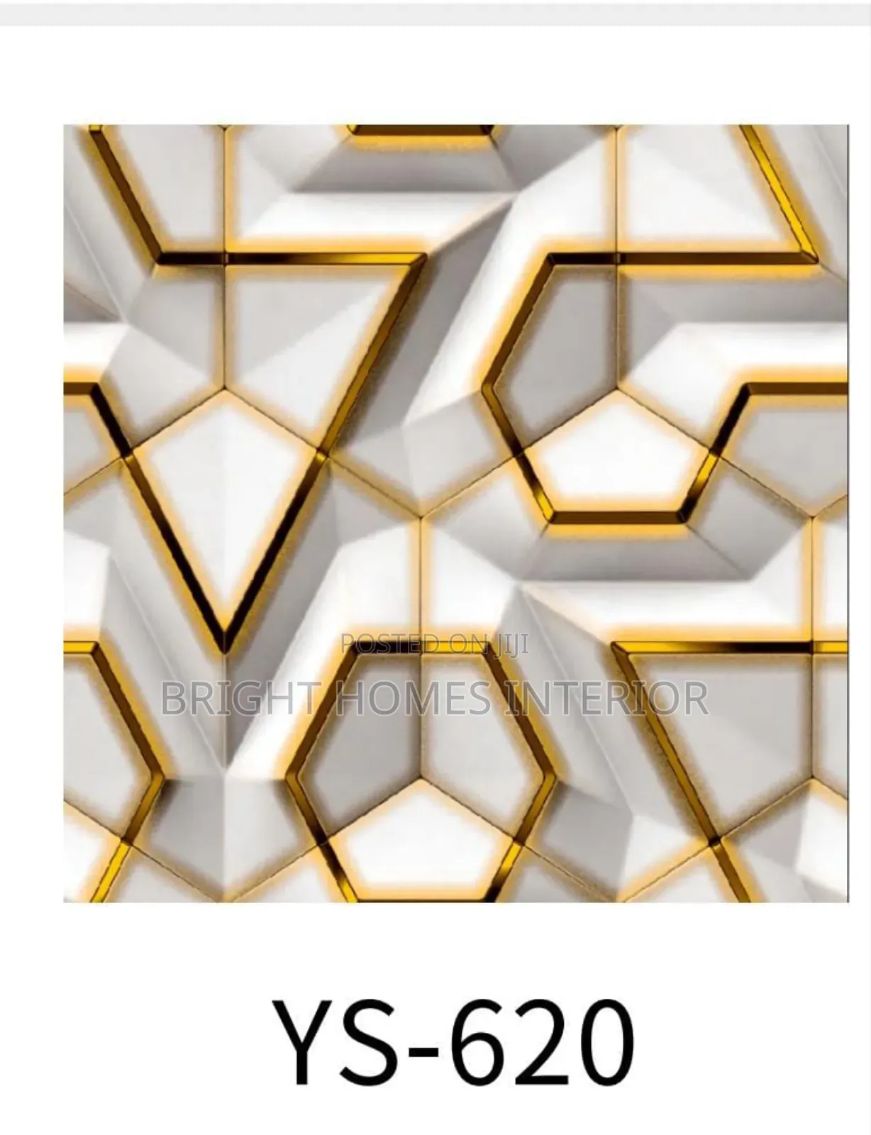 White and Gold 3d Club and Studio Wallpaper