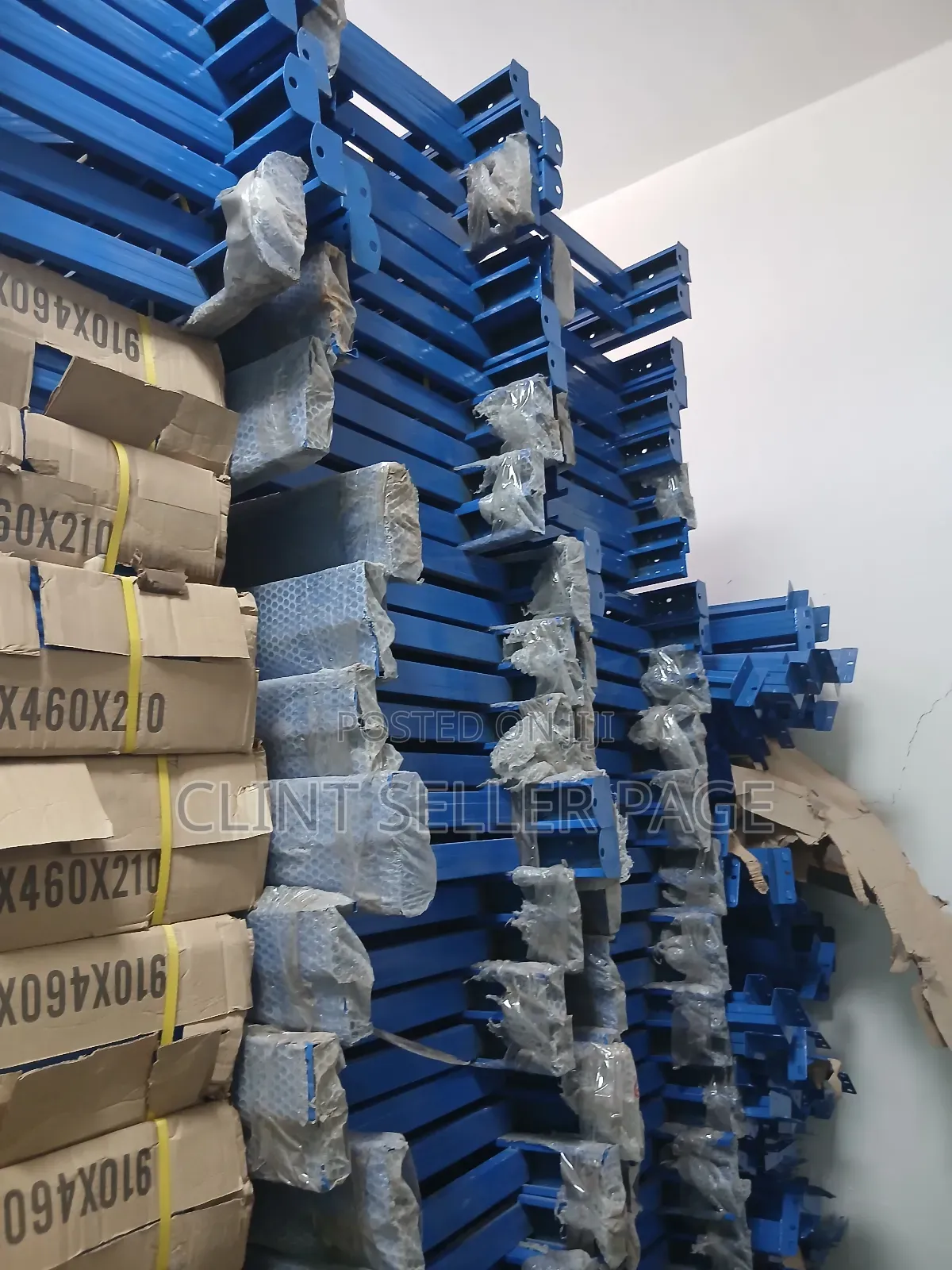 Blue Industrial Shelves Available