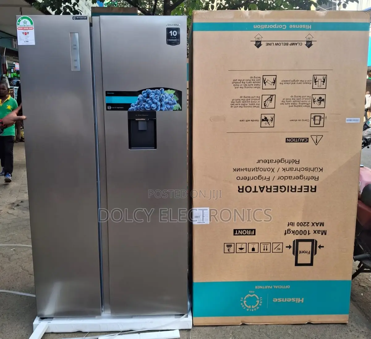 Hisense 541 Liters Ref558dr Side By Side Refrigerator.