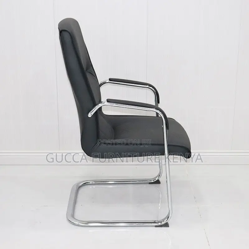 Leather Sled Base Office Conference Chair