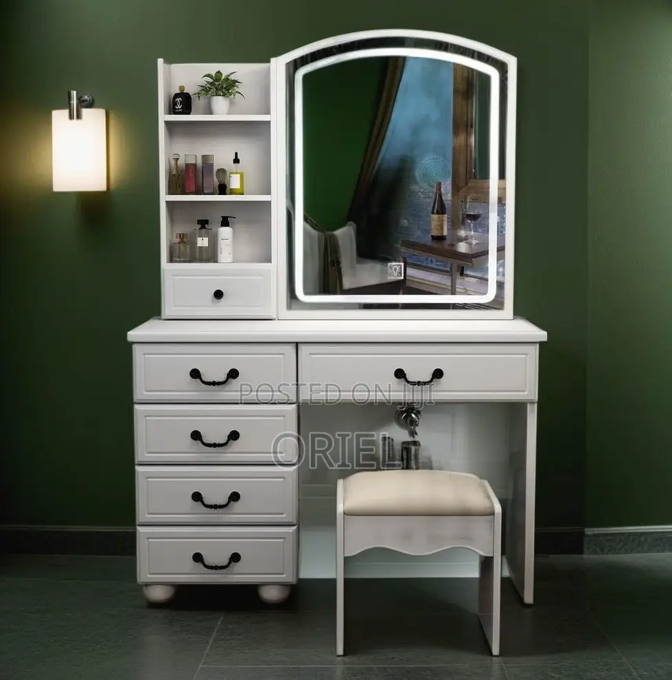 Dressing Tables; Designer Dressing Table With Mirror and Shelves