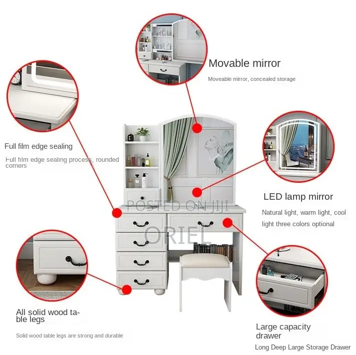 Dressing Tables; Designer Dressing Table With Mirror and Shelves