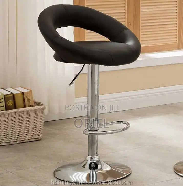 Home Chairs; Padded Leather Adjustable Counter Height Stool