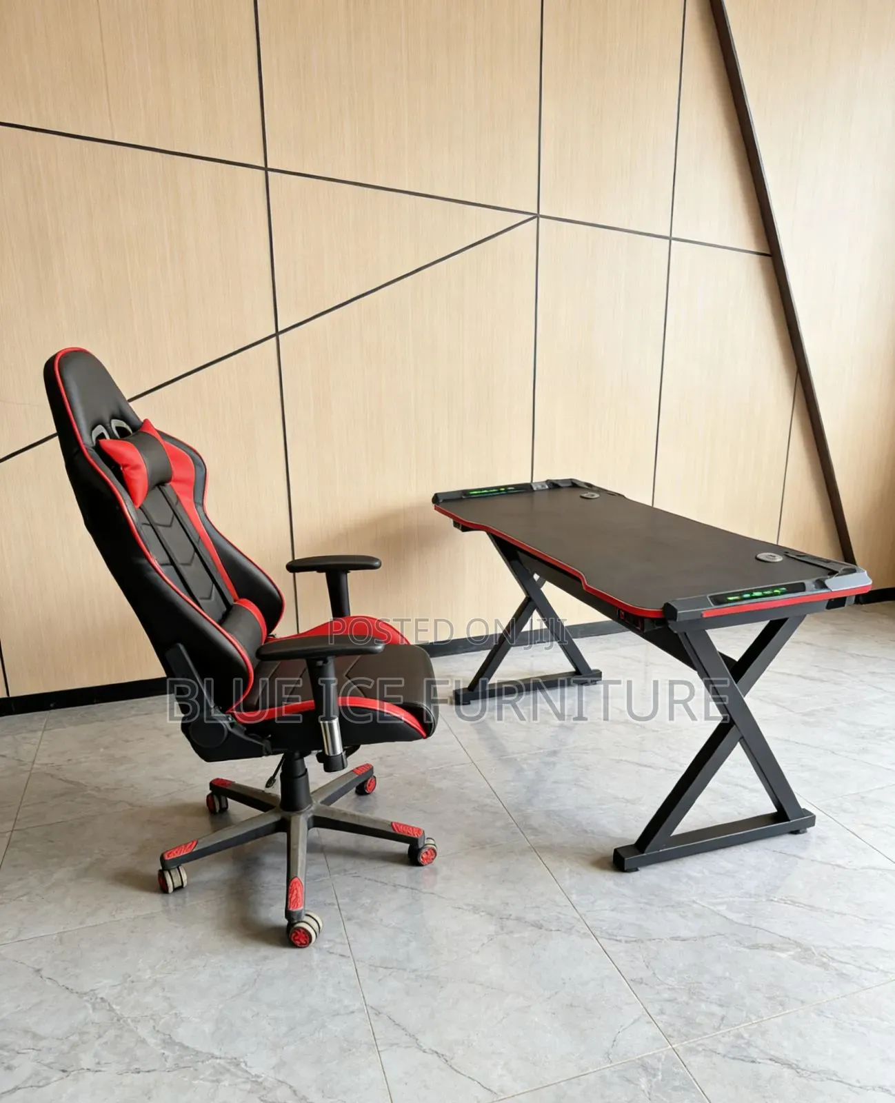 Executive Gaming Desk With Gaming Chair