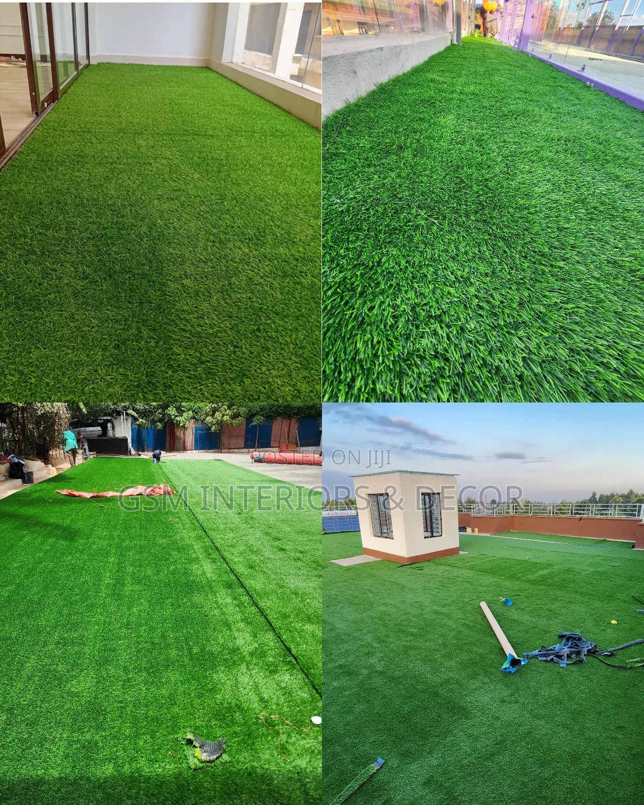 Artificial Green Grass Carpets for Rooftop and Balcony