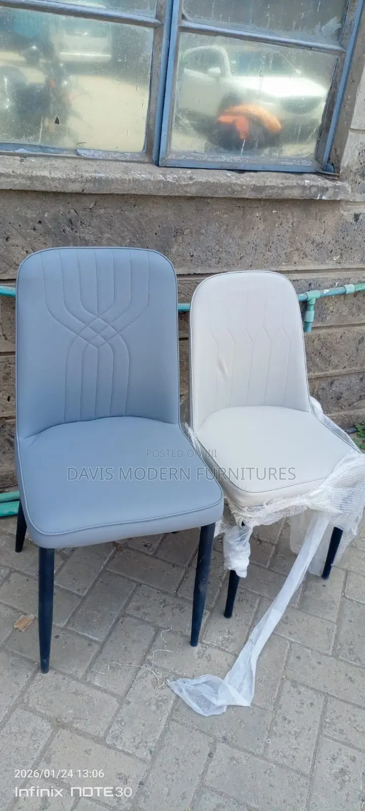 Modern Upholstered Dining Chairs With Black Legs