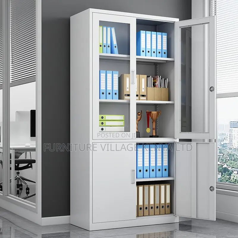 Office Cabinet; 2-door Metallic Filing Office Cabinet
