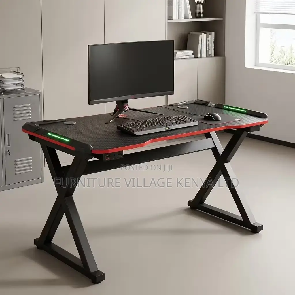Office Desk; 120cm Gaming Desk With Light