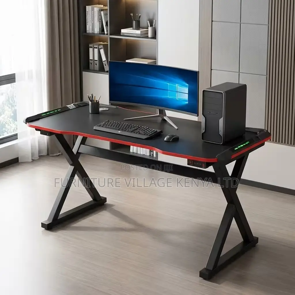 Office Desk; 120cm Gaming Desk With Light