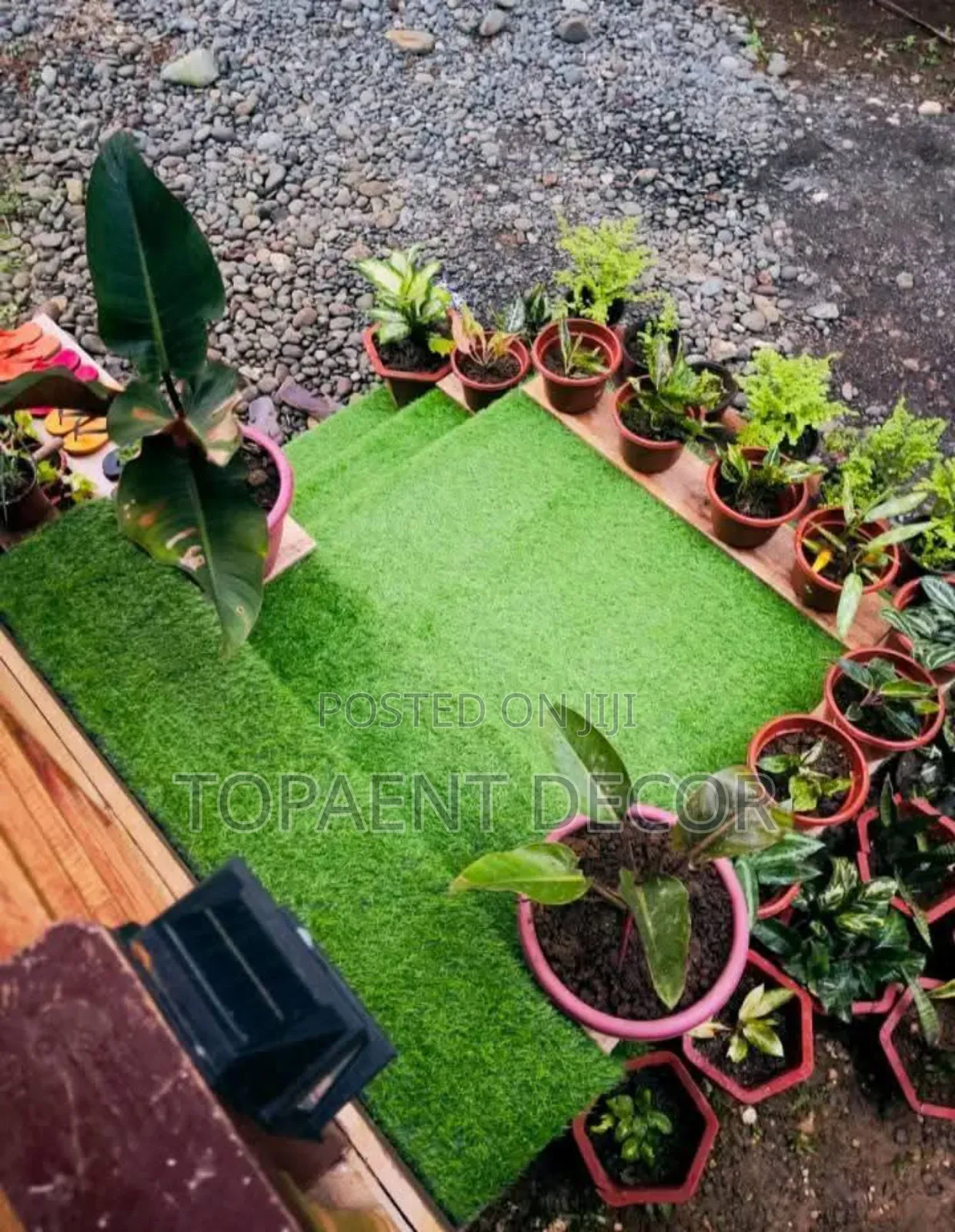 15mm Backyard Garden  Staircase Artificial Green Grass Carpet