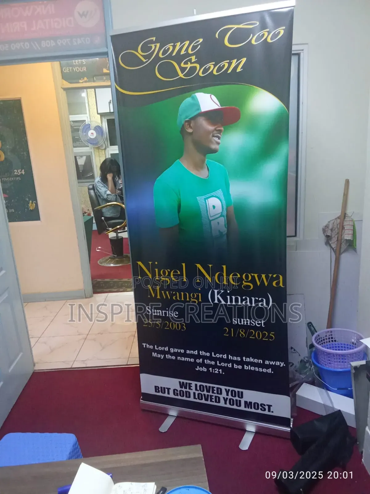 Stable and Steady Narrow Base Roll Up Banners for Burrials