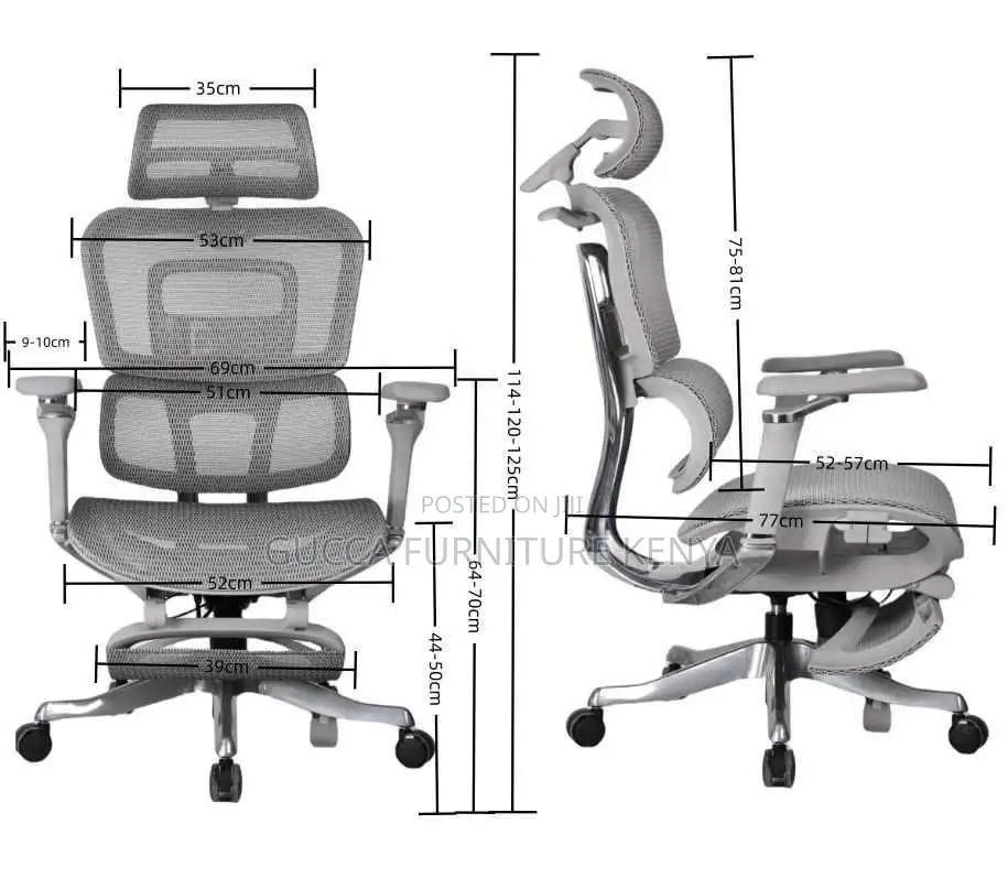 Orthopedic Mesh Office Chair With Footrest
