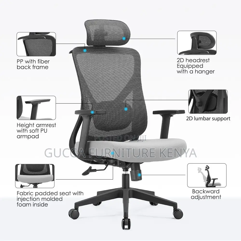 Ergonomic High Back Mesh Computer Desk