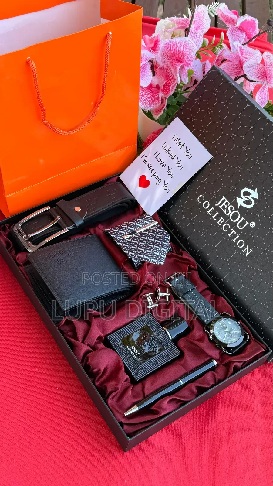 Watch
Perfume
 Tie
 Wallet
 Cufflinks
Pen
Card Bag