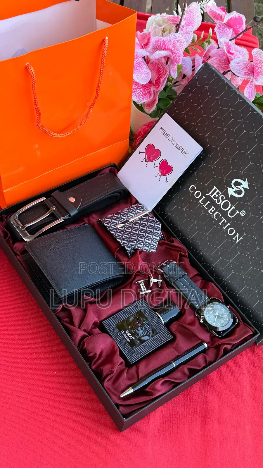 Watch
Perfume
 Tie
 Wallet
 Cufflinks
Pen
Card Bag