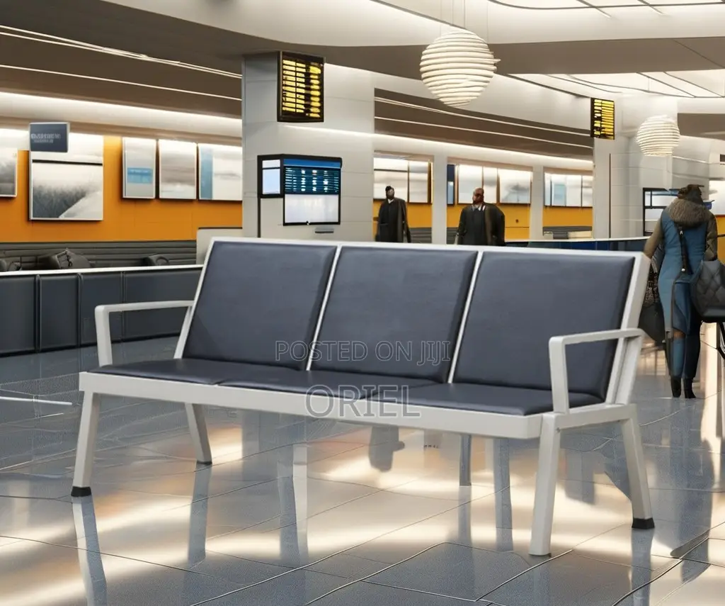 Office Waiting Bench : Padded 3-Link Reception Bench
