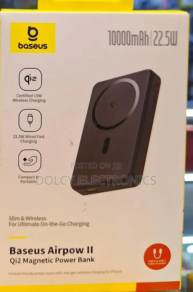 Baseus Airpow Ii Qi2 Magnetic 10,000mah Power Bank