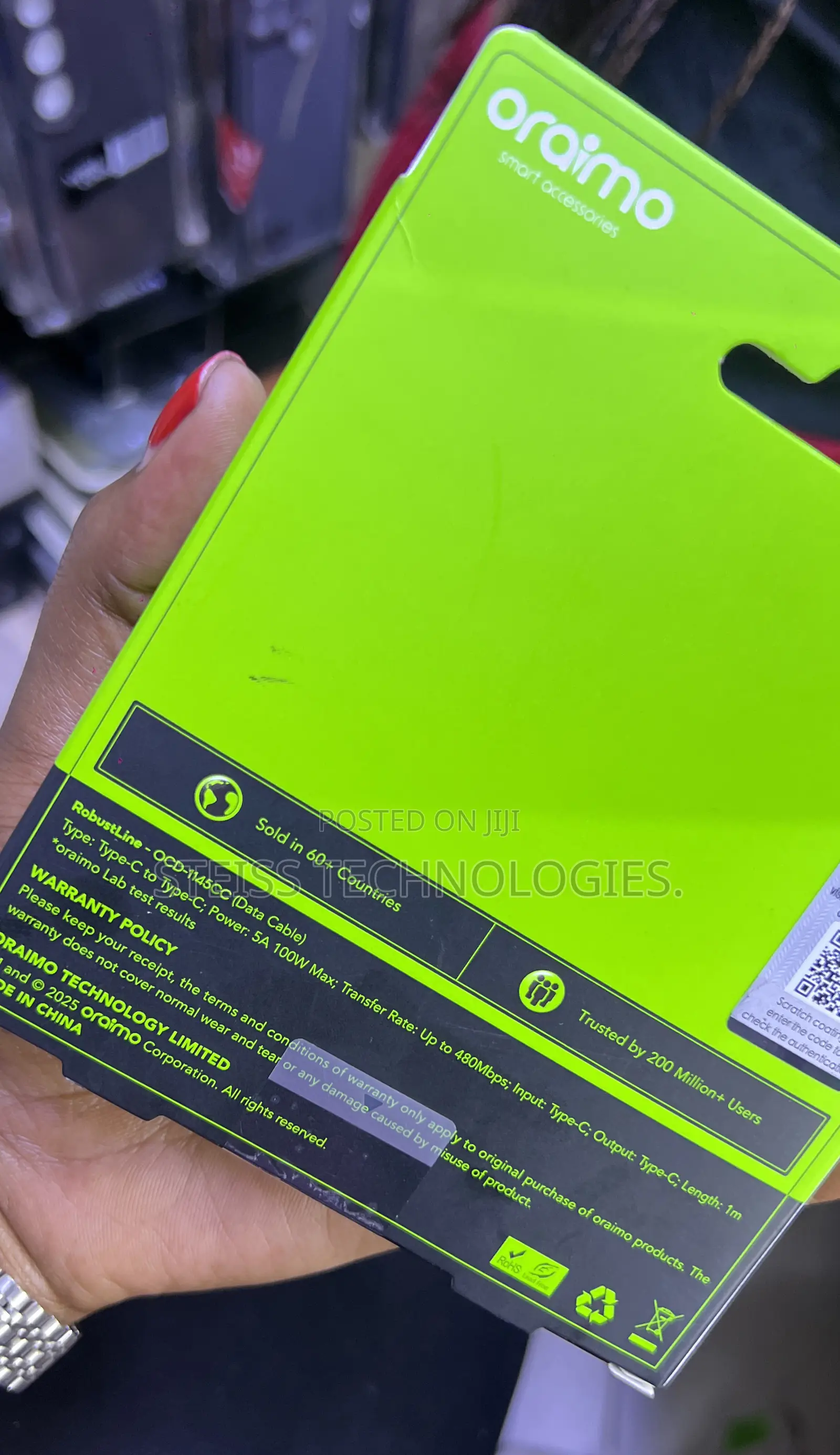 Type C to Type C Oraimo Cable