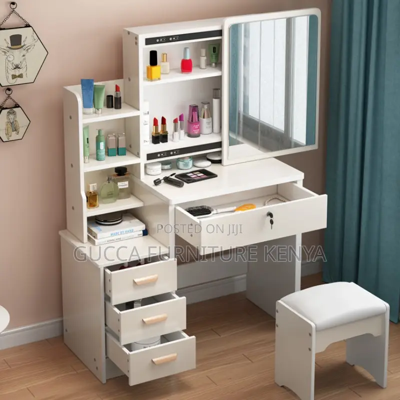 White Luxury Makeup Vanity Dressing Table