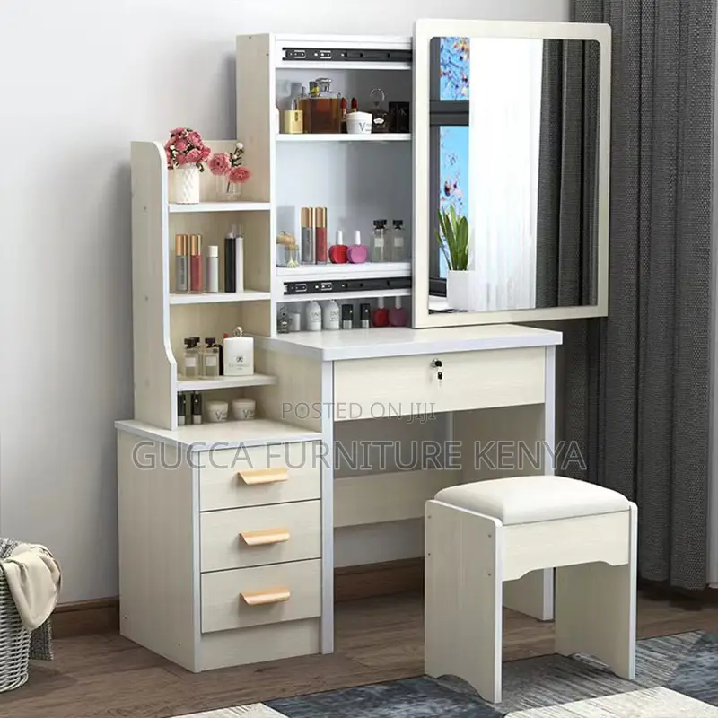 White Luxury Makeup Vanity Dressing Table