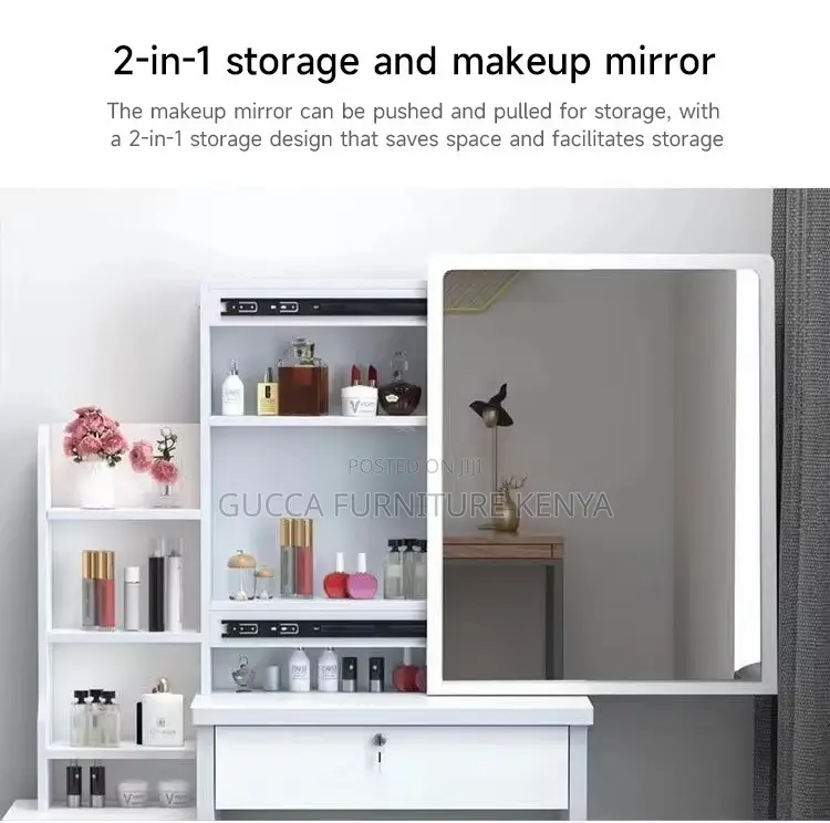White Luxury Makeup Vanity Dressing Table